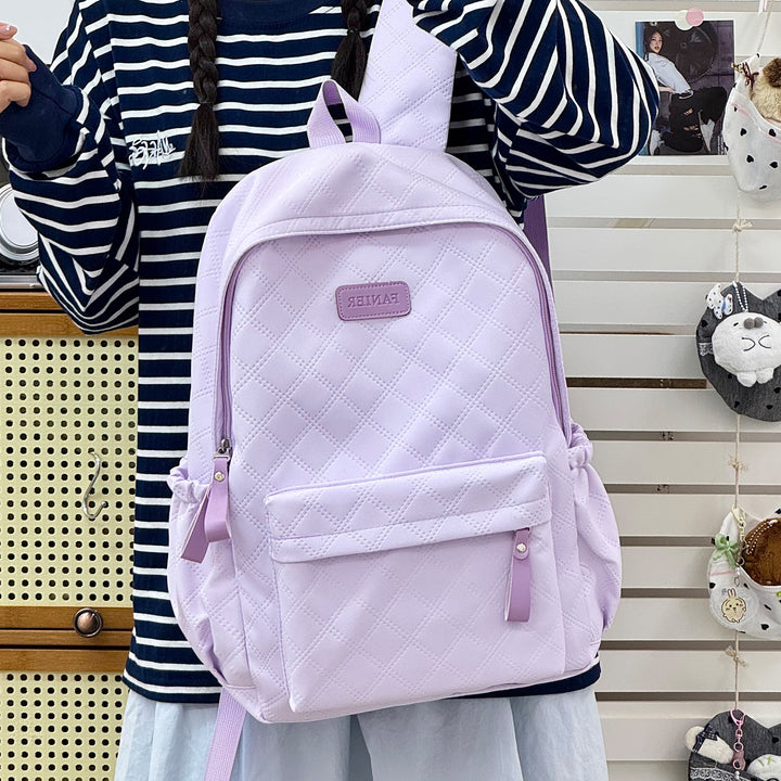 Quilted Textured Backpack Bowlift