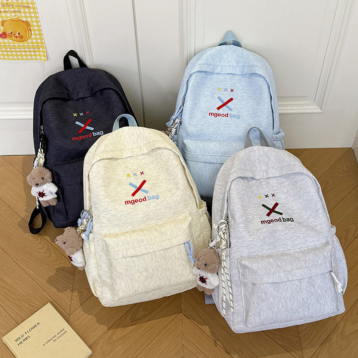 Versatile Multi-Functional Backpack with Embroidered Accents Bowlift