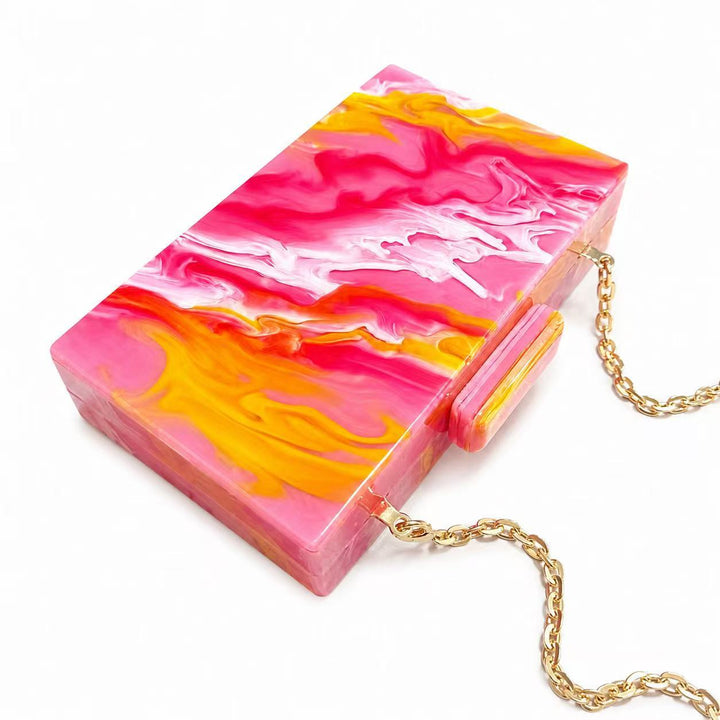 Marbled Acrylic Clutch