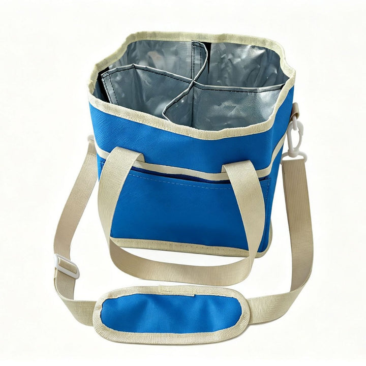Insulated cooler bag with multiple compartments Bowlift