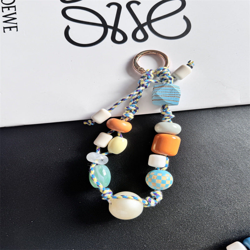 Decorative Beaded Charm Keychain Bowlift 1790135561
