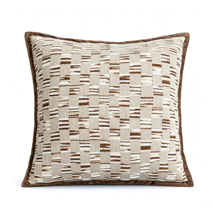 Woven decorative pillow with elegant pattern