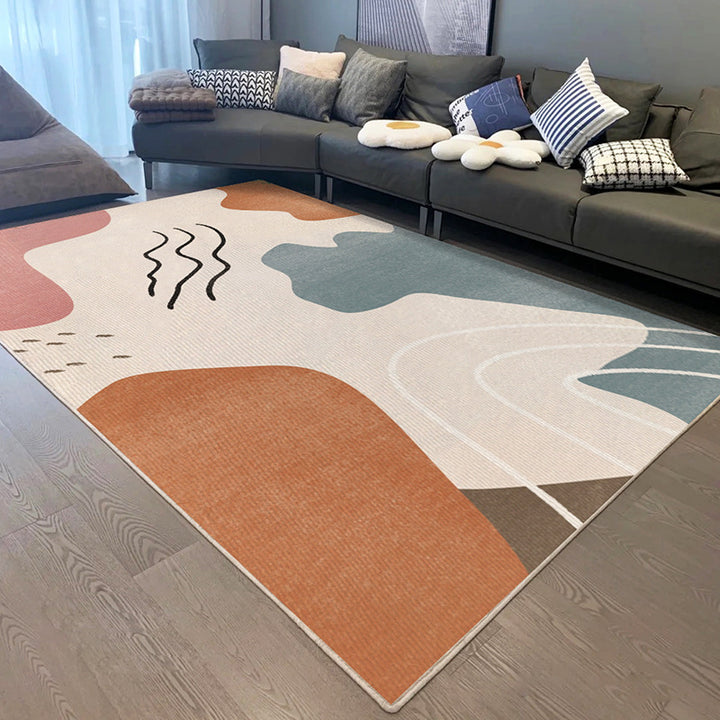 Abstract Pattern Area Rug Bowlift