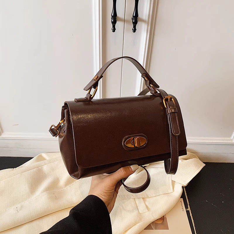 Vintage-Inspired Structured Satchel Bowlift