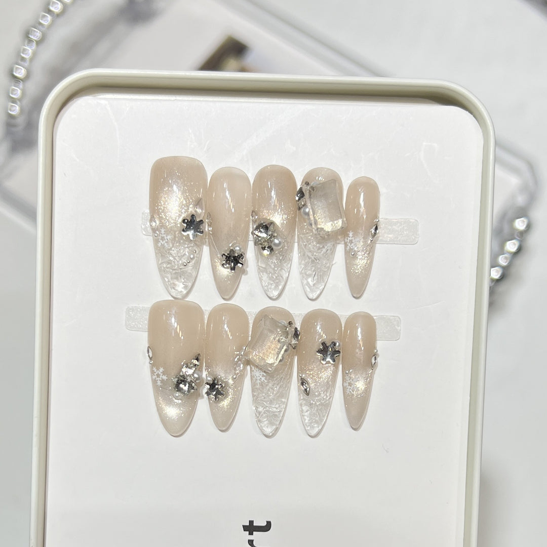 Artistic Press-On Nail Design