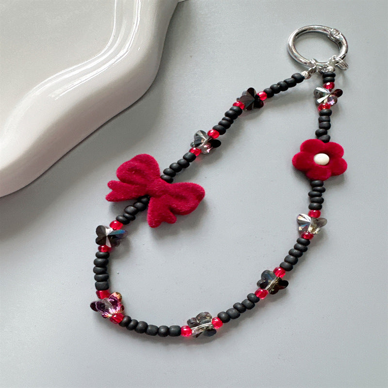 Cute Beaded Charm Phone Strap Bowlift