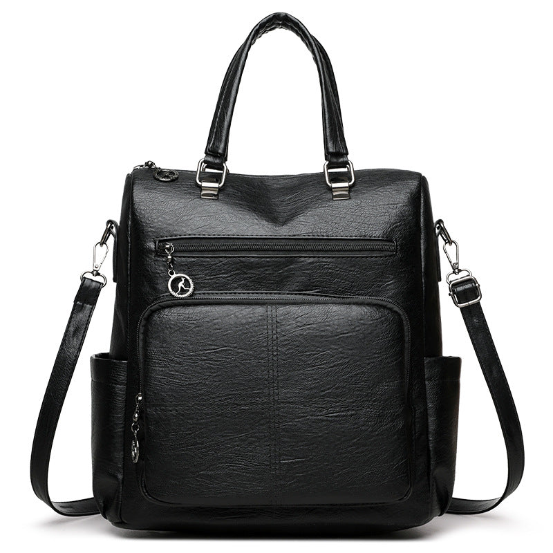 Stylish Multi-Functional Leather Backpack Bowlift