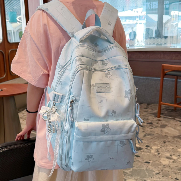 Versatile Graphic Print Backpack Bowlift