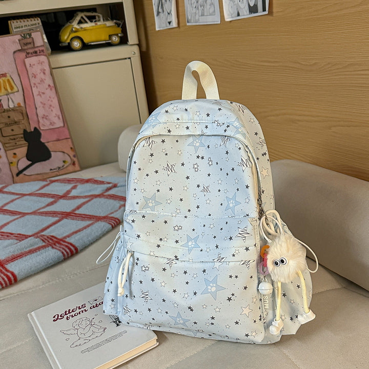 Trendy Star Patterned Backpack Bowlift