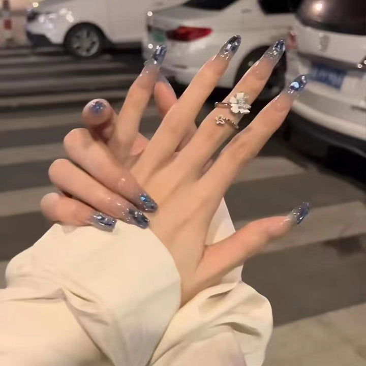 Gel Effect Press-On Nails with Unique Design