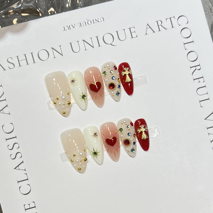 Decorative Holiday Themed Press-On Nail Set