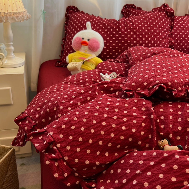 Floral Ruffled Bedding Set