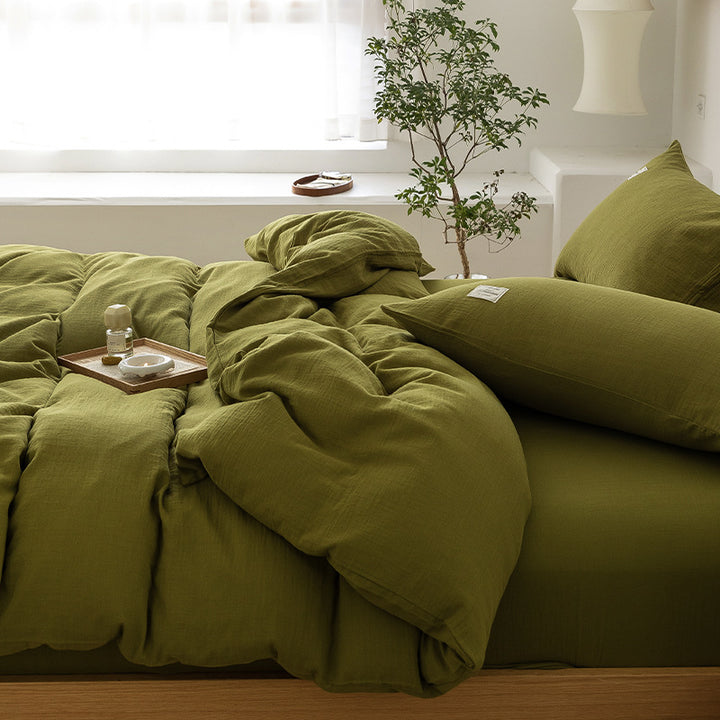 Luxurious linen bedding set with breathable cotton-linen blend Bowlift