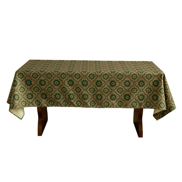 Rectangular tablecloth made of cotton-linen blend with ornamental jacquard structure Bowlift