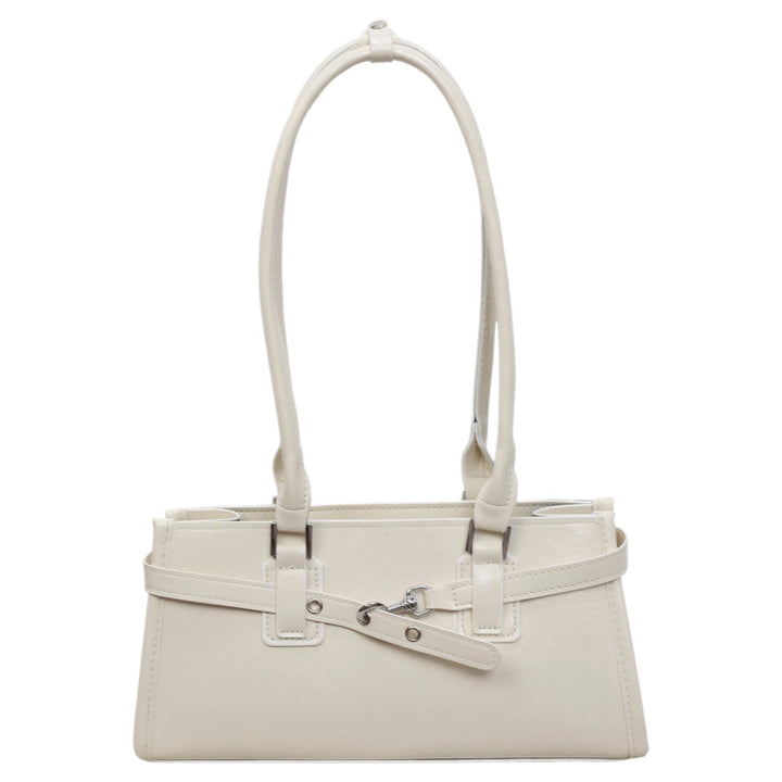 Structured Genuine Leather Handbag