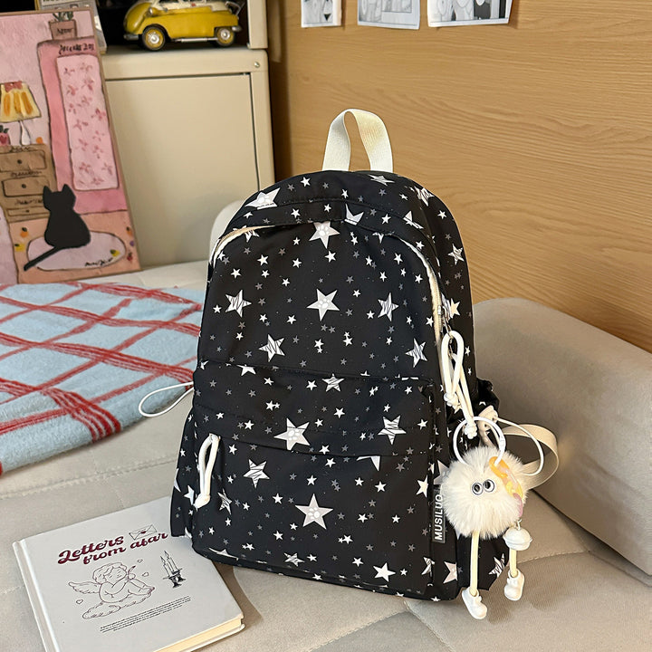 Trendy Star Patterned Backpack Bowlift