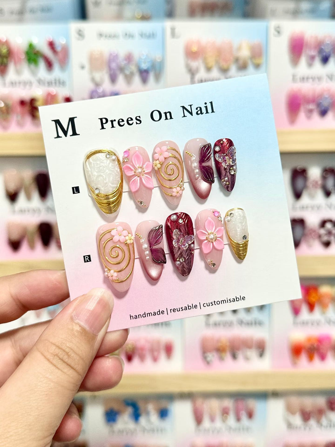 Handmade Press-On Nail Art