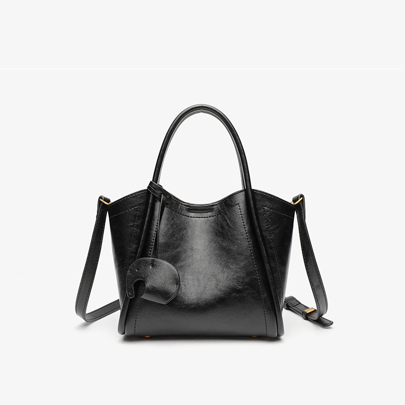 Stylish Structured Leather Satchel