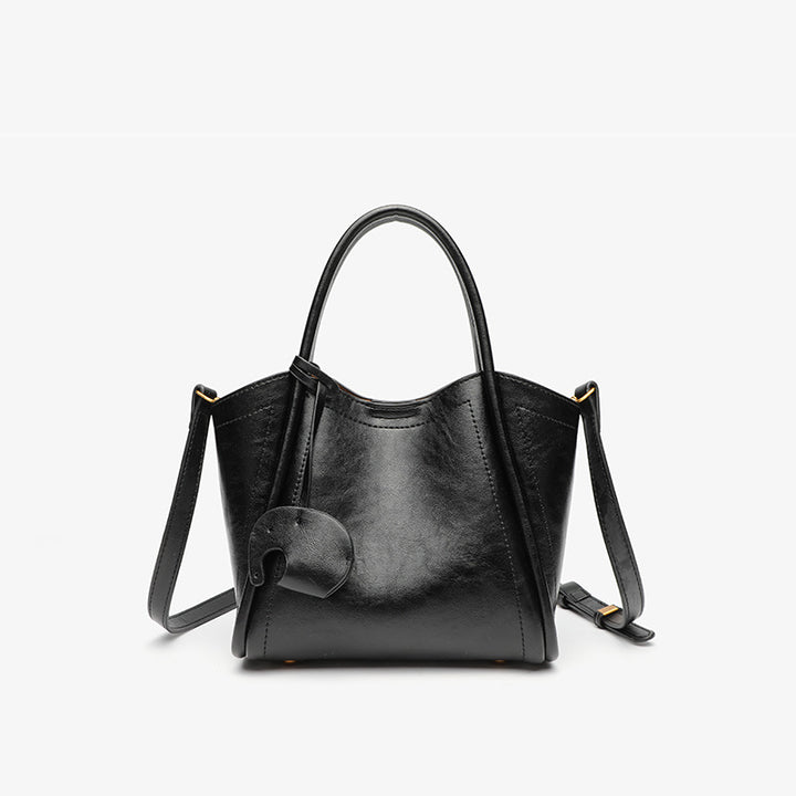 Stylish Structured Leather Satchel