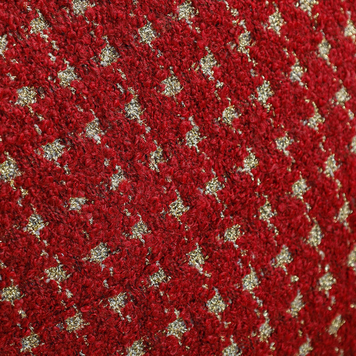 Patterned Boucle Decorative Pillow with Houndstooth Structure Bowlift