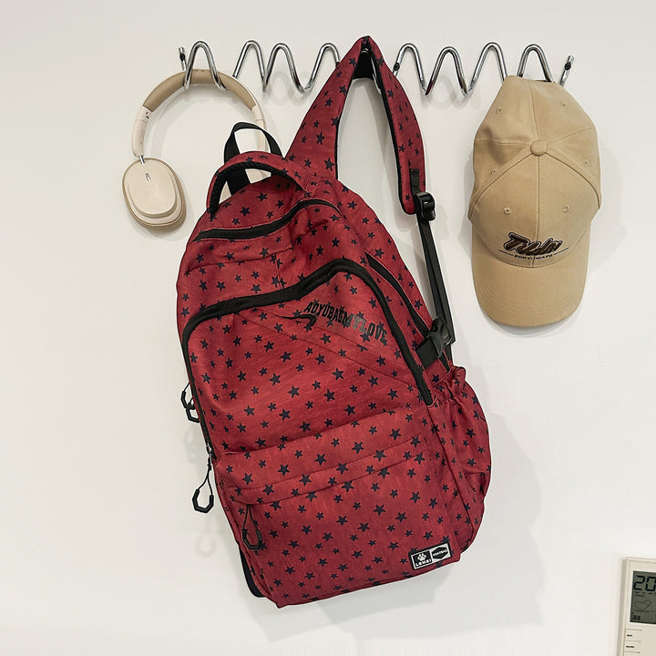 Star-Patterned Adventure Backpack Bowlift