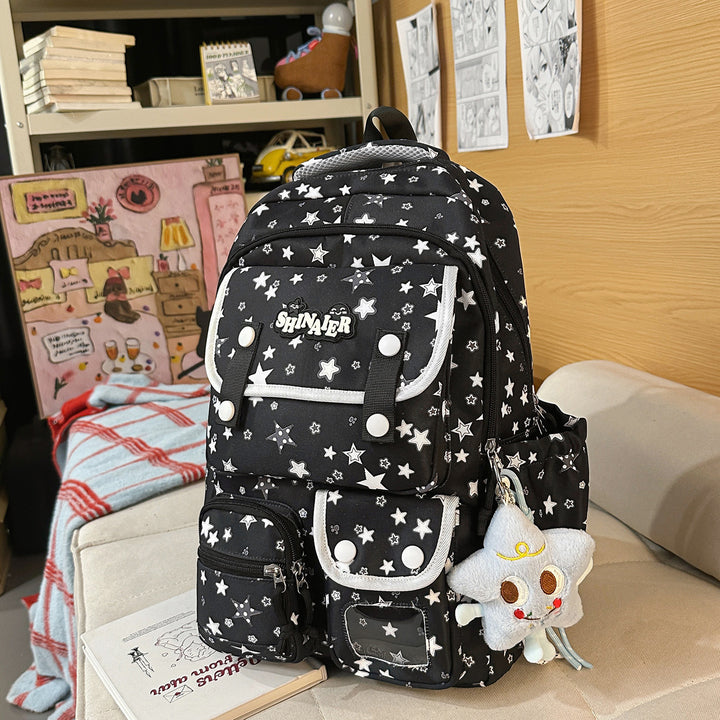 Stylish Star-Patterned Backpack Bowlift