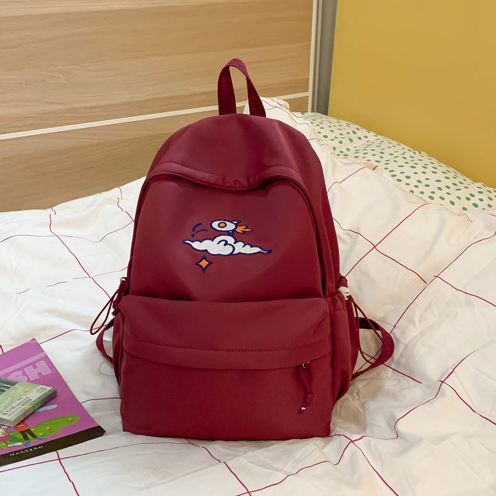 Trendy Embroidered Backpack Bowlift