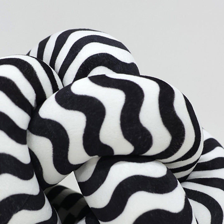 Sculptural Wave-Pattern Knot Throw Pillow Bowlift