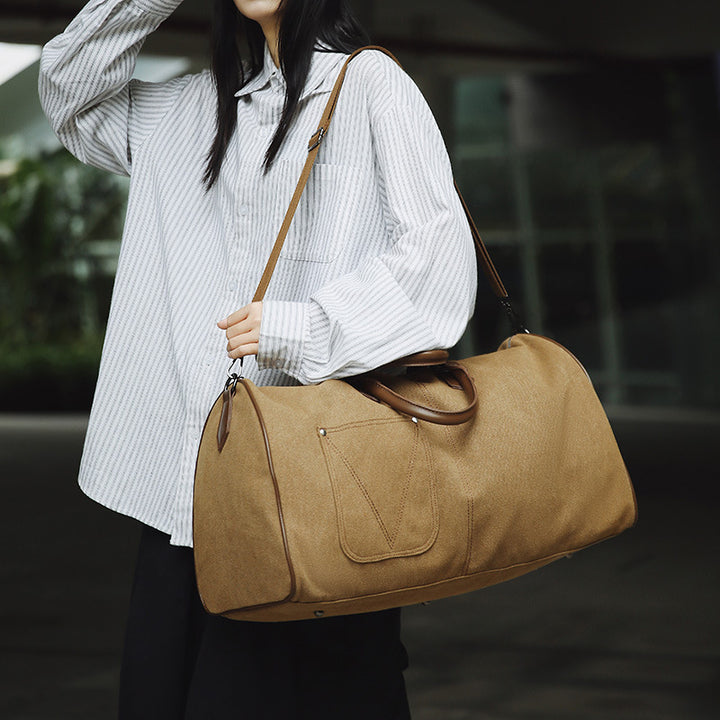 Durable Canvas Weekender Duffel Bag Bowlift