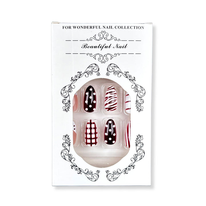 Stylish Patterned Press-On Nail Set