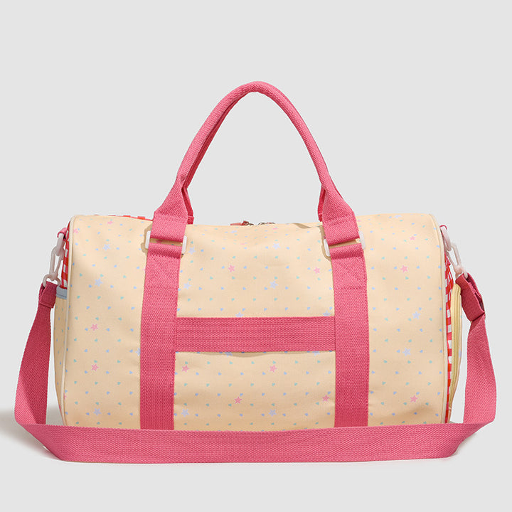 Playful Patterned Carryall Duffle Bag Bowlift