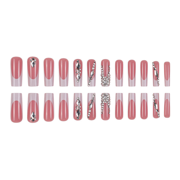 Decorative Rhinestone-Embellished Press-On Nails Bowlift