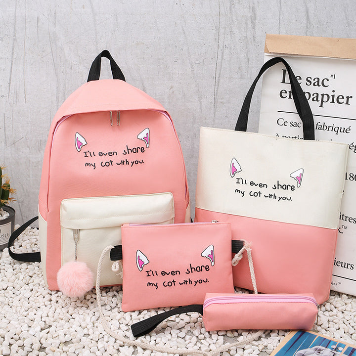 Cute Animal-Themed Backpack Set Bowlift