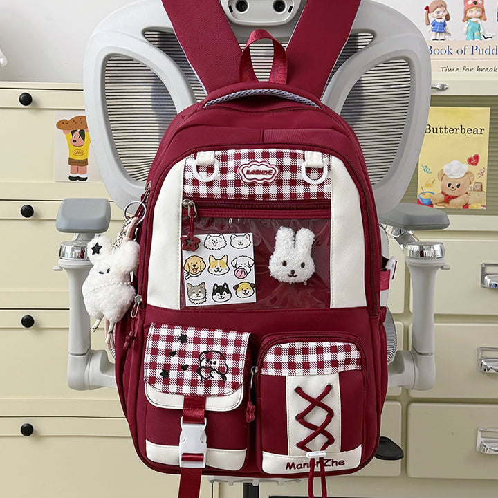 Cute Animal Print School Backpack Bowlift