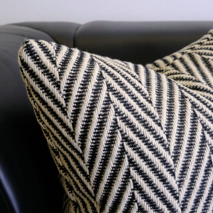 Textured Chevron Pattern Throw Pillow