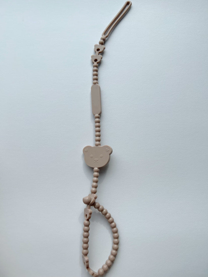 Silicone Beaded Baby Pacifier Clip and Teether Strap