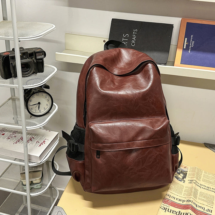 Stylish Faux Leather Backpack Bowlift