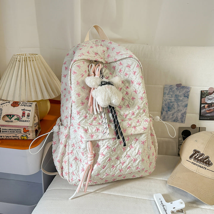 Soft Textured Casual Backpack Bowlift
