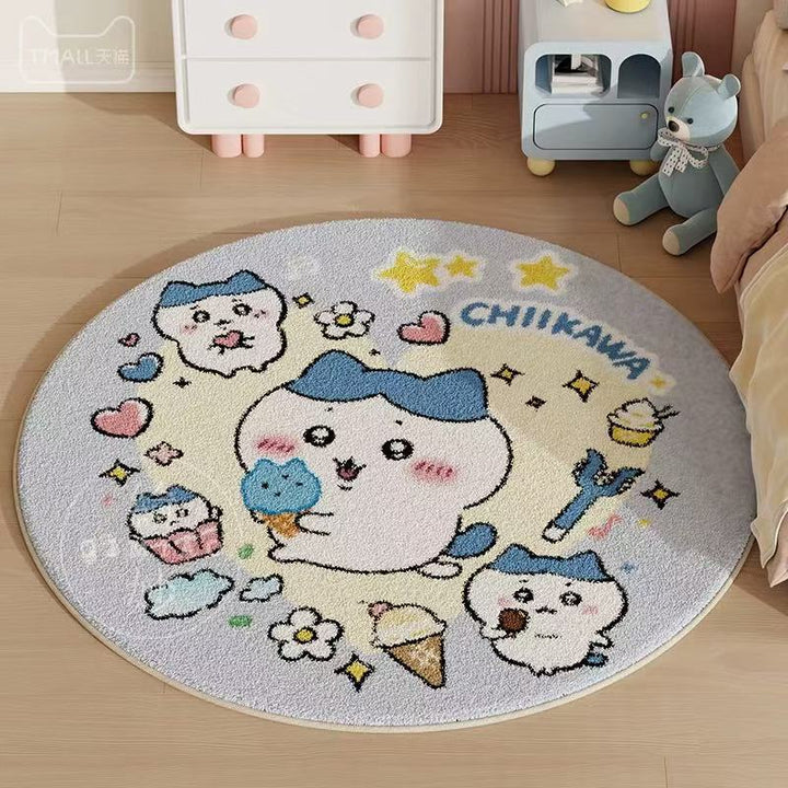 Cartoon-Themed Plush Area Rug for Home Decor