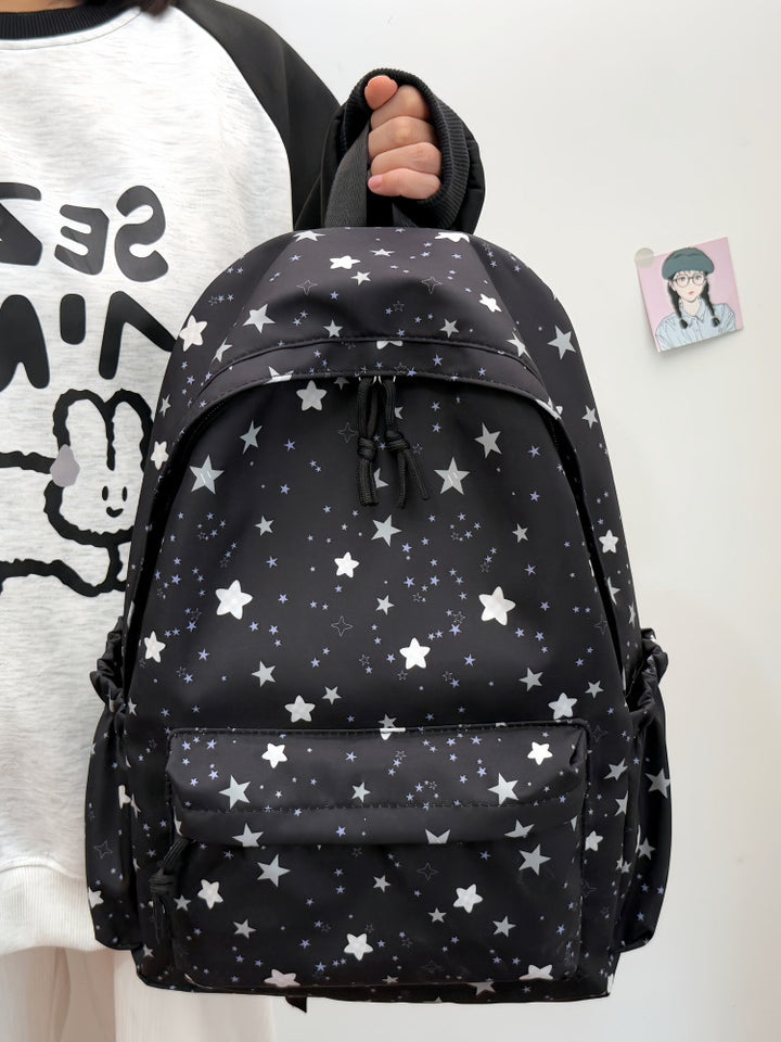 Star Print Casual Backpack Bowlift