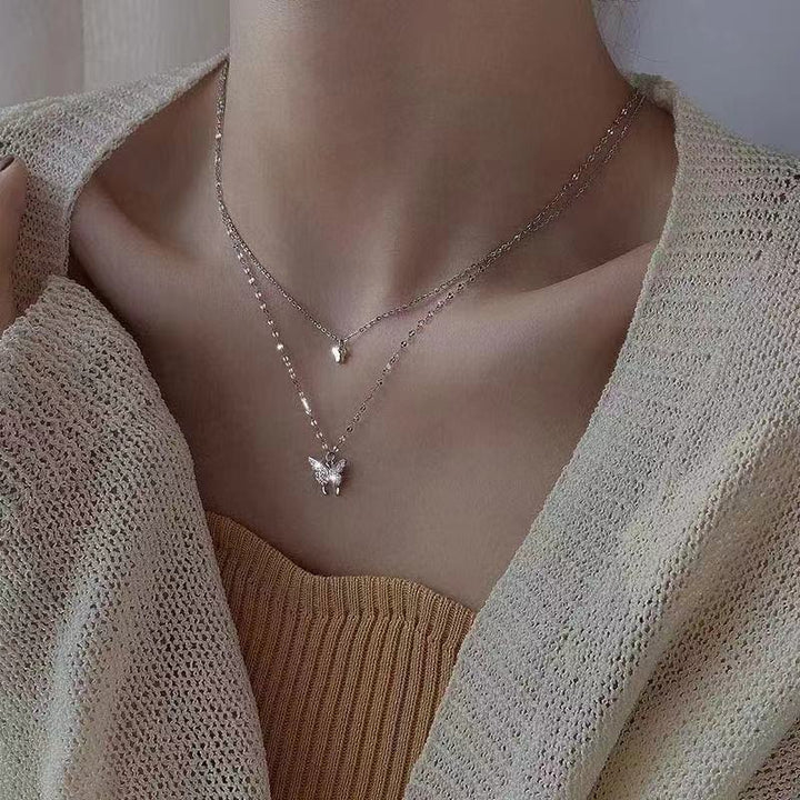 Elegant Butterfly Pendant Necklace Bowlift