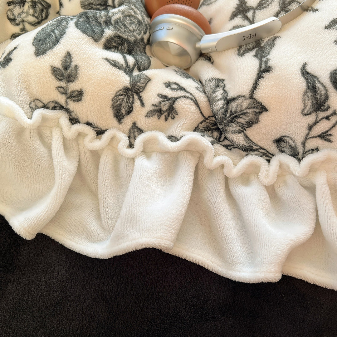 Floral Print Quilted Comforter Set