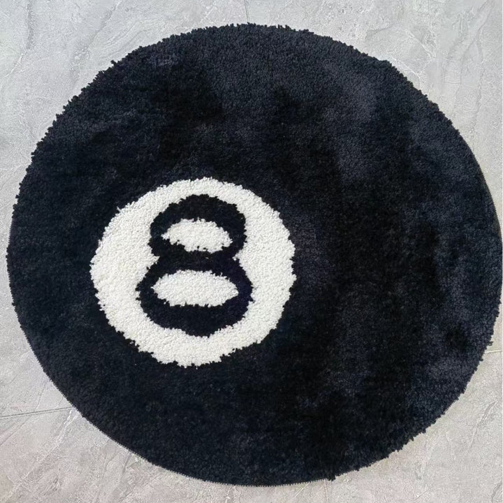 Playful Pool Table-Themed Bowlift Rug