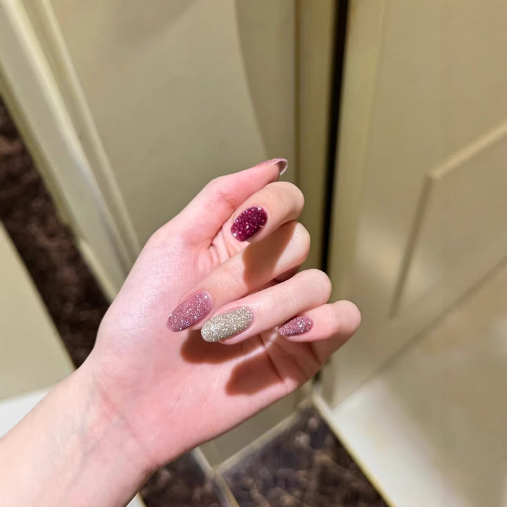 Glittery Stiletto Nail Art Extensions