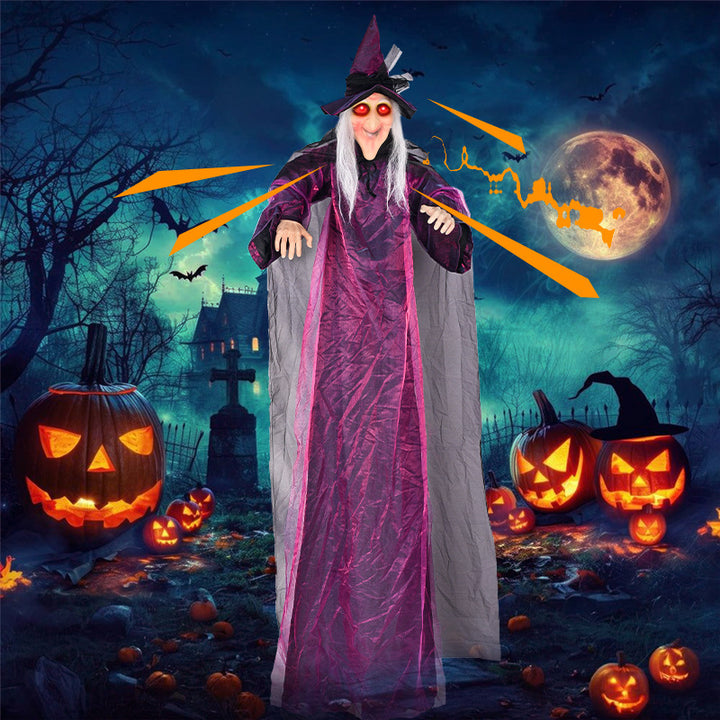 Spooky Animated Witch Decoration Bowlift