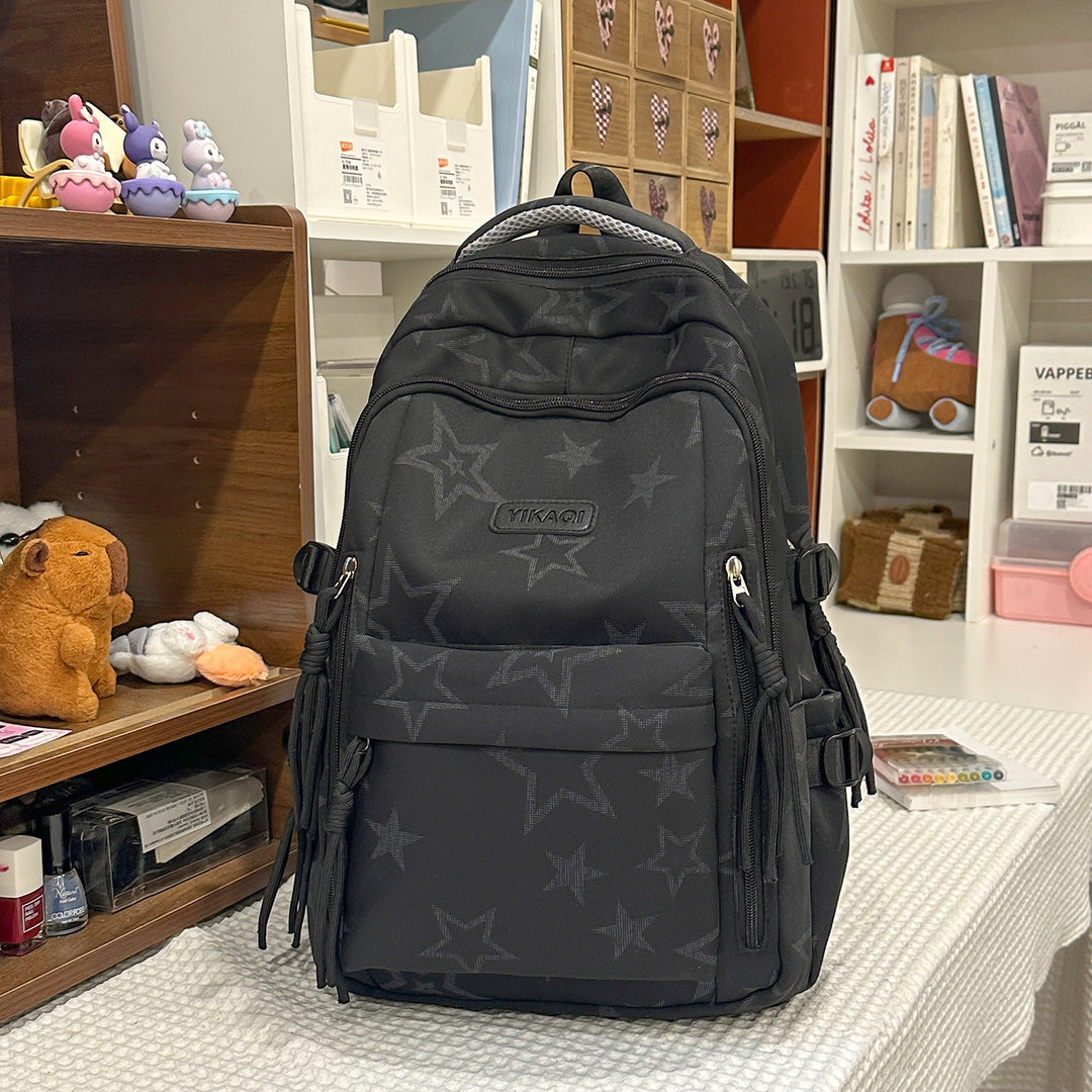 Stylish Star-Printed School Backpack Bowlift
