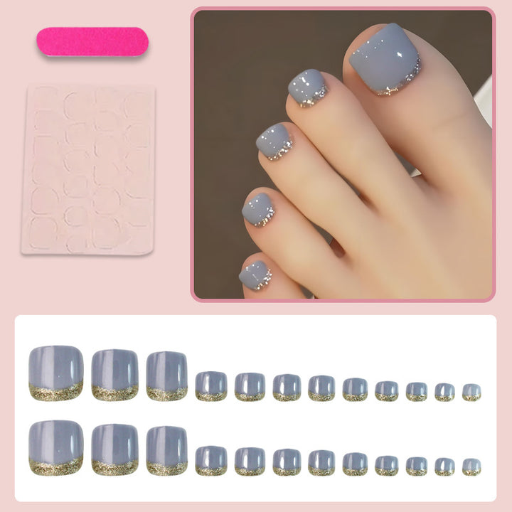 Art nail set with elegant glitter gradient Bowlift