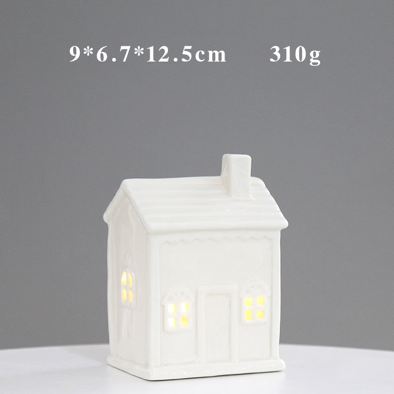 Decorative Ceramic House Lantern Bowlift 1790310210