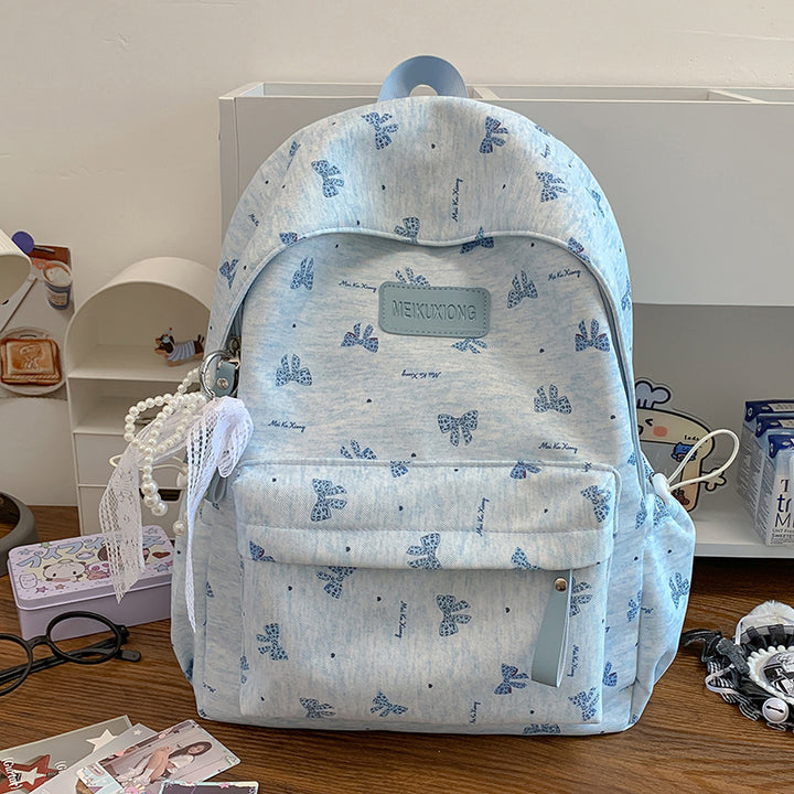 Stylish Butterfly Print Backpack Bowlift