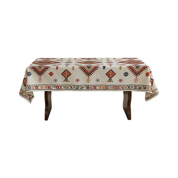 Printed rectangular tablecloth made of cotton blend with paisley border Bowlift